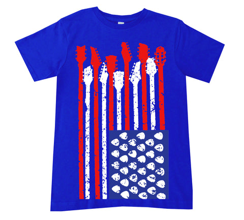 4th-Guitar Flag Tee, Royal  (Infant, Toddler, Youth, Adult)