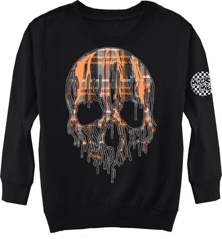 Halloween Drip Skull Sweatshirt, Black (Toddler, Youth, Adult)