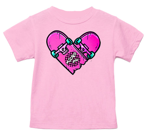 Neon Sk8 Heart  Tee, Pink   (Infant, Toddler, Youth, Adult)