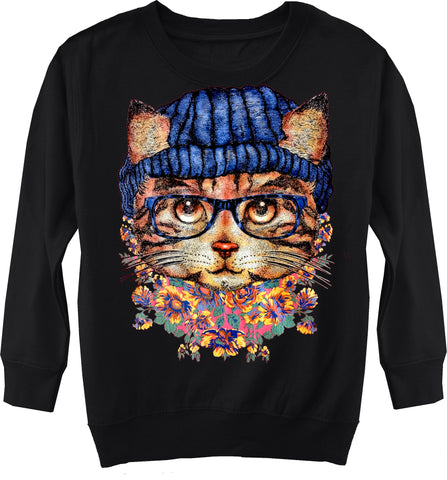 Kitty Sweater, Black (Toddler, Youth , Adult)