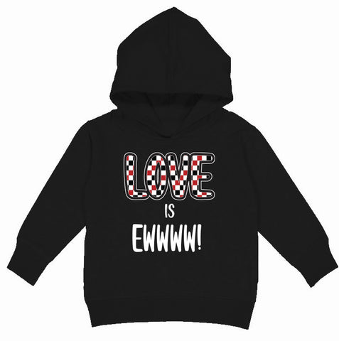A-Valentine COLLAB-Love Is Ewww Hoodie, Black(Toddler, Youth)
