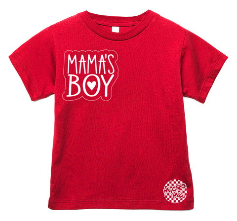 MAMA'S Boy Tee, Red  (Infant, Toddler, Youth, Adult)