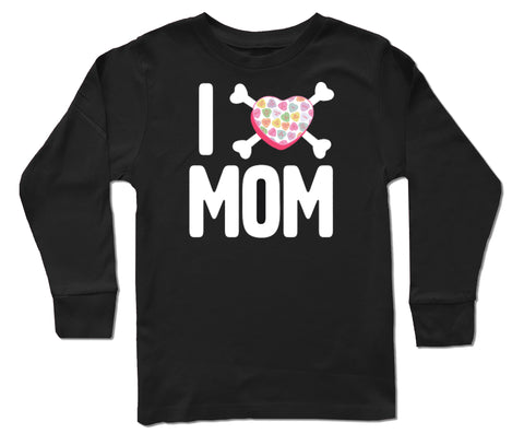 Convo Hearts COLLAB-Love Mom  LS Shirt, Black (Infant, Toddler, Youth)