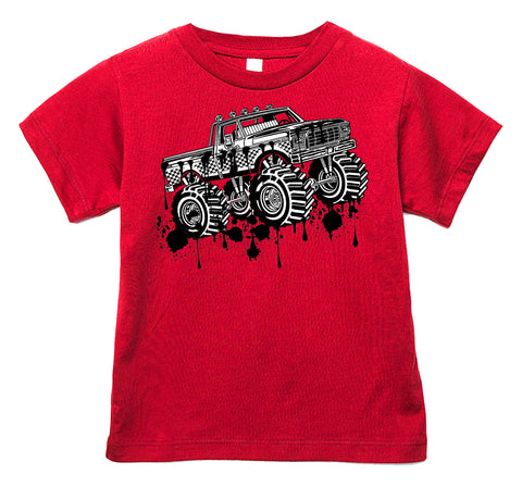 Drip Monster Truck Tee or Tank, Red (Infant, Toddler, Youth, Adult)