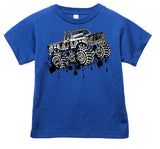 Drip Monster Truck Tee or Tank, Royal (Infant, Toddler, Youth, Adult)