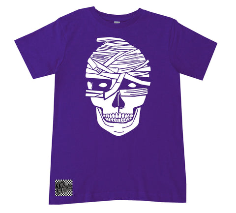 Mummy Skull Tee,  Purple (Infant, Toddler, Youth, Adult)