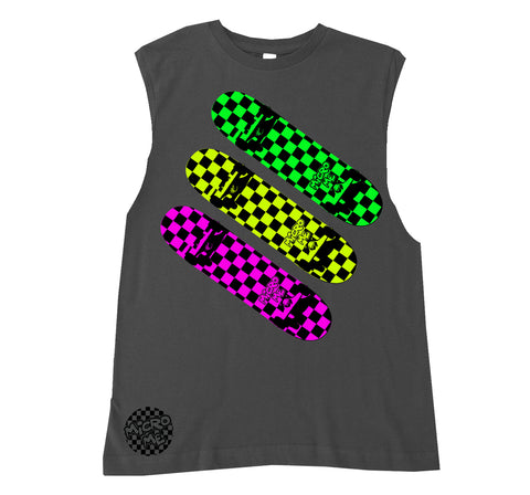 Neon Skateboards Tank, Charcoal  (Infant, Toddler, Youth, Adult)
