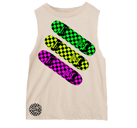 Neon Skateboards Tank,Natural (Infant, Toddler, Youth, Adult)