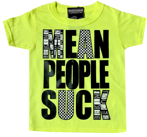 Mean People Suck Tee, Neon Yellow (Toddler, Youth)