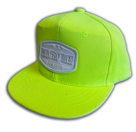 NEON Yellow Snapback, W/W Patch (Infant, Toddler, Child, Adult)