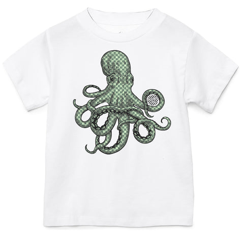 Check Octopus Tee,, White (Infant, Toddler, Youth, Adult)