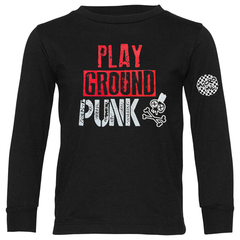 Playground PUNK  Long Sleeve Shirt, Black  (Toddler, Youth)