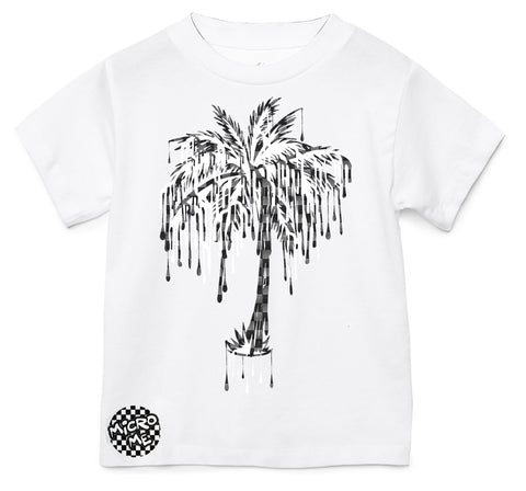 Denim Check Palm Tee, White  (Infant, Toddler, Youth, Adult)