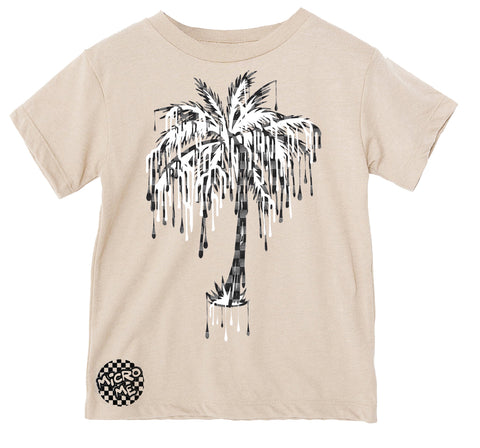 Denim Check Palm Tee, Natural  (Infant, Toddler, Youth, Adult)