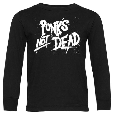 Punk's Not Dead  LS Shirt, Black (Infant, Toddler, Youth , Adult)