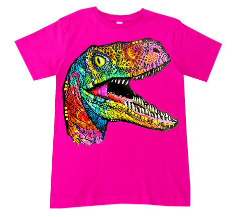 Neon Raptor Tee, Hot Pink (Infant, Toddler, Youth, Adult)