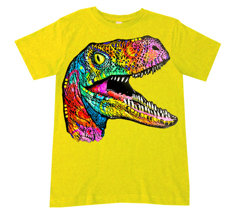 Neon Raptor Tee, Yellow (Infant, Toddler, Youth, Adult)