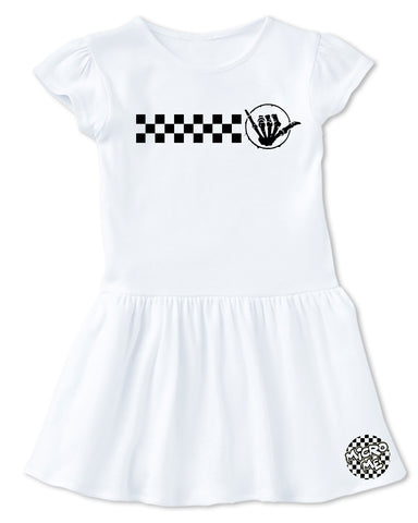 Shaka Bones Dress, White  (Infant, Toddler)
