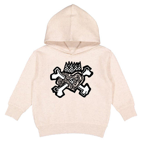 Skull Heart Hoodie, Natural (Toddler, Youth, Adult)