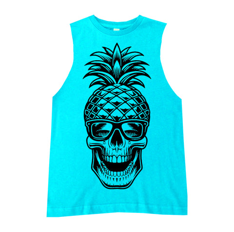 Pineapple Skull Muscle Tank, Tahiti  (Infant, Toddler, Youth, Adult)