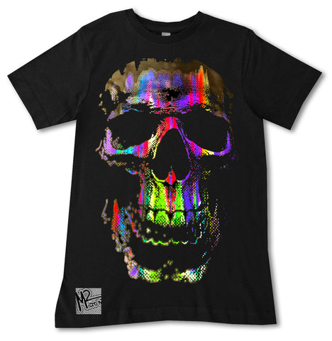NS-Neon Track Skull Tee, Black (Infant, Toddler, Youth, Adult)