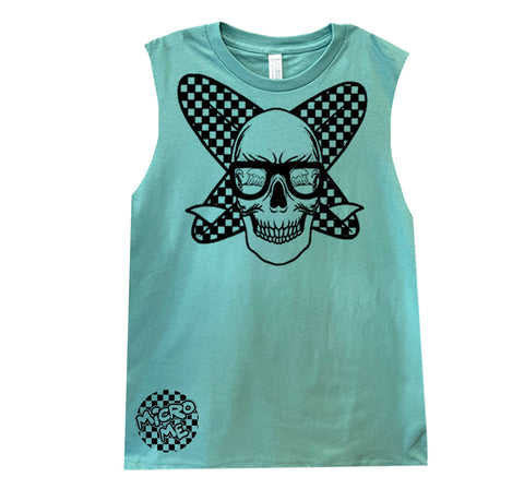 Surf Skull Muscle Tank, Saltwater  (Toddler, Youth, Adult)