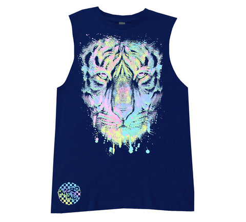 Pastel Tiger Muscle, Navy   (Infant, Toddler, Youth, Adult)
