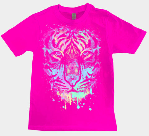 Pastel Tiger Tee, Hot Pink  (Infant, Toddler, Youth, Adult)