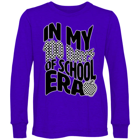 100 Days of School ERA LS Shirt, Purple (Toddler, Youth, Adult)