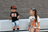 Falloween Checks Tee, Natural (Infant, Toddler, Youth, Adult)