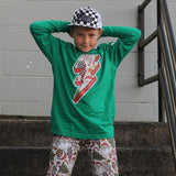 Bolt Long Sleeve Shirt, Green (Infant, Toddler, Youth, Adult)