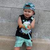 *Here Fishy Fishy Tank, Black  (Infant, Toddler, Youth, Adult)