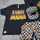 I love Mama Flames Tees  (Baby, Kids, Adult)