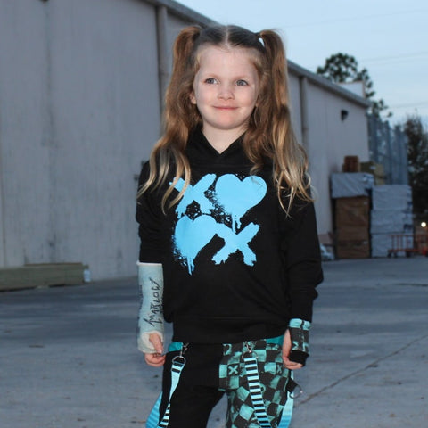 XOXO Hoodie, Black (Toddler, Youth, Adult)