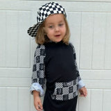 MTO, Emmett Hooded Bodysuit, Square Checks