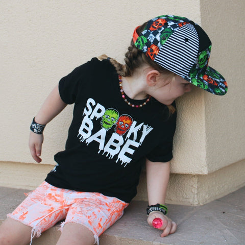 Spooky BABE Skull Tee, Black   (Infant, Toddler, Youth, Adult)