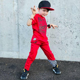 MTO-Kyson Joggers, Red/Checkerboard