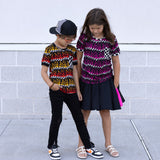 (BAMBOO) Pink Flames PARKER Pocket T (Toddler, Youth)