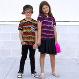 (BAMBOO) Pink Flames PARKER Pocket T (Toddler, Youth)