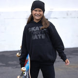Skate Don't Hate Hoodie, Black (Toddler, Youth, Adult)
