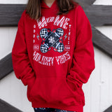 Holiday Vibes Hoodie, Red (Toddler, Youth, Adult)