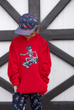 Skelly Skater Hoodie,  Red (Toddler, Youth, Adult)