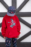 Skelly Skater Hoodie,  Red (Toddler, Youth, Adult)