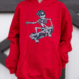 Skelly Skater Hoodie,  Red (Toddler, Youth, Adult)