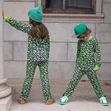 KASH Lounge Set, Bamboo Green Checks