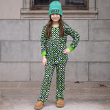 KASH Lounge Set, Bamboo Green Checks