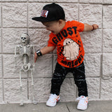 Ghost Malone Tee, Orange (Infant, Toddler, Youth, Adult)