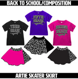 MTO- ARTIE Skater Skirt, Composition Notebook