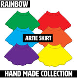 MTO- Artie Skater Skirt, Neon Rainbow