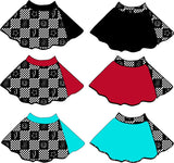 MTO- Artie Skater Skirt, Square Checks